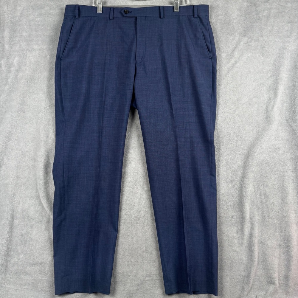 Lauren Ralph Lauren Mens 40x30 Blue 100% Wool Natural Stretch Dress Pants